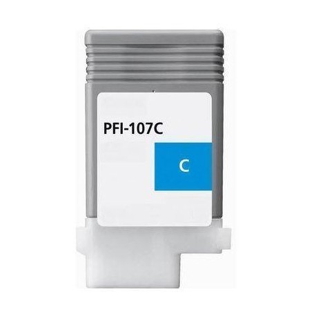 LOTS DE 5 COMPATIBLE Canon 6706B001 / PFI-107 C - Cartouche d'encre cyan