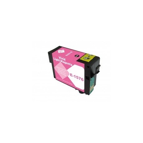 LOTS DE 2 COMPATIBLE Epson C13T15764010 / T1576 - Cartouche d'encre magenta claire